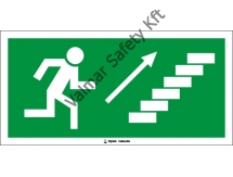 Menekülési út lépcsőn felfelé,jobbra lépcső szimbólummal(nm)