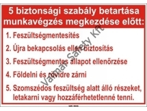Biztonsági szabályok(E1)