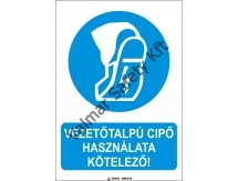 Vezetőtalpú cipő használata kötelező