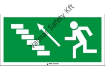 Menekülési út a lépcsőn lefelé, balra (lépcső szimbólummal)nm