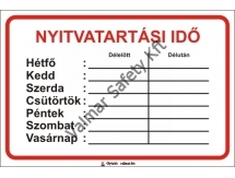 Nyitvatartási idő