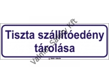 Tiszta szállítóedény tárolás