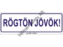 Rögtön jövök