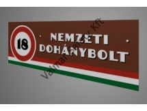Nemzeti Dohánybolt cégtábla,világítás nélkül Nemzeti Dohánybolt cégtábla,világítás nélkül