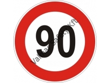 90 km/h sebesség tábla 